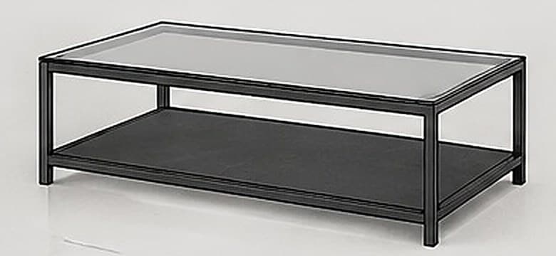 Minimal Endüstriyel sehpa, beyaz zeminde ürün görünümü